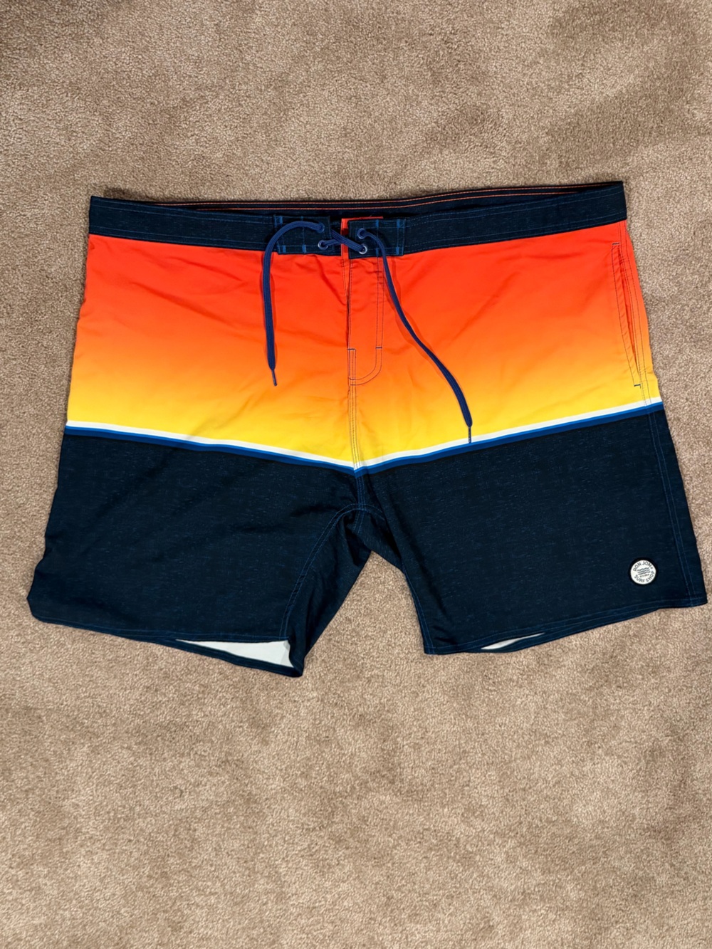 Ron Jon Surf Shop Sunset Gradient Board Shorts Men’s Size 44 Swim Trunks